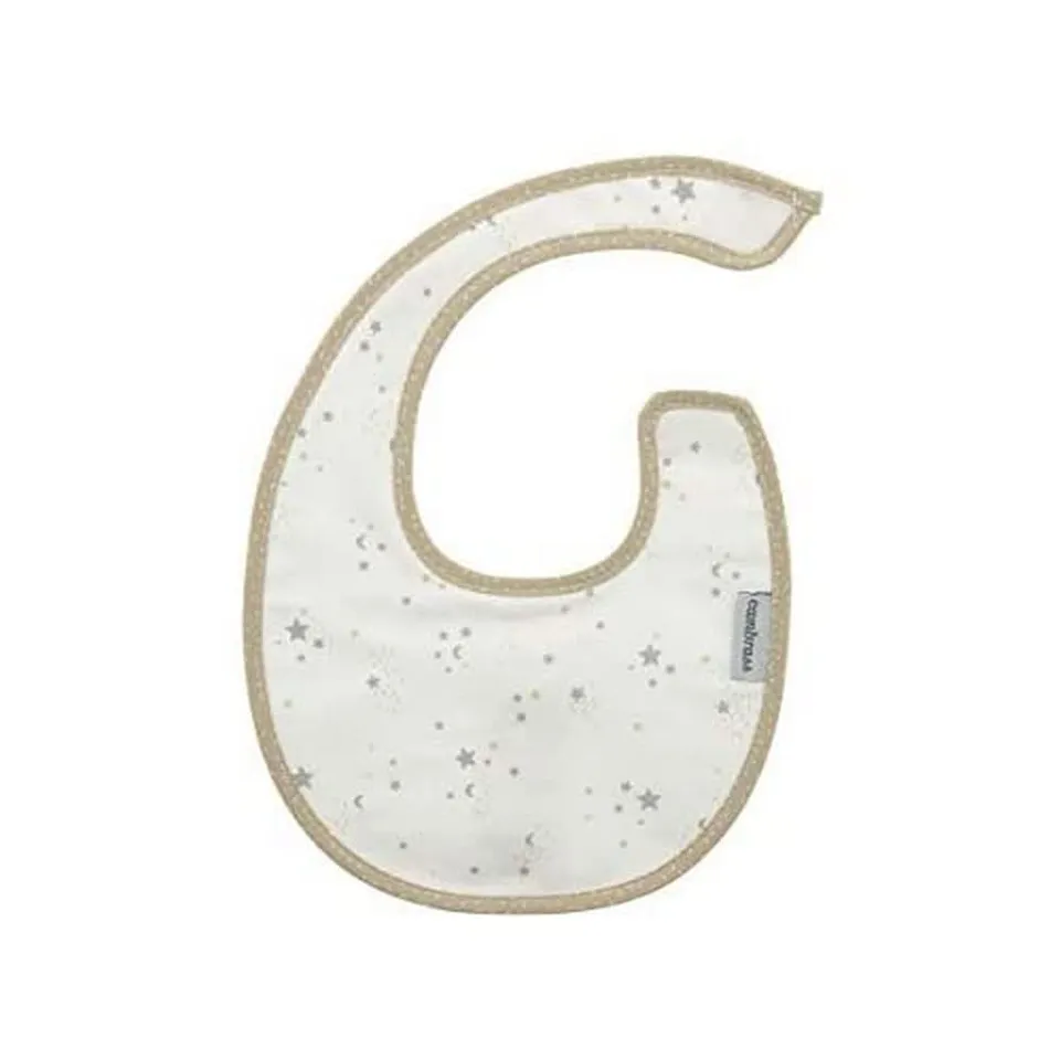 cambrass-bavaglino-tondo-velcro-sky-beige-star-16x19-cm image 1