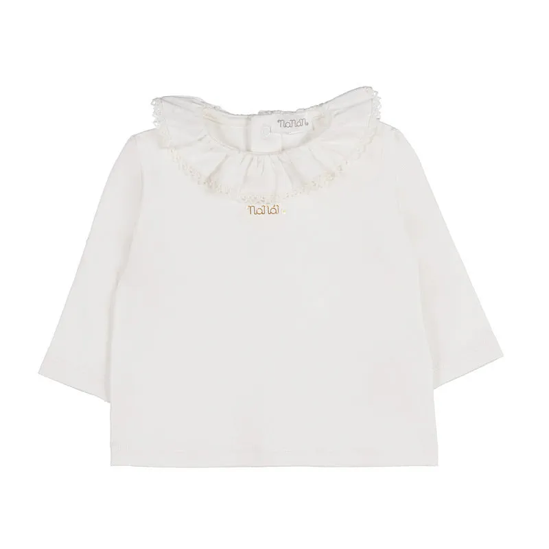 nanan-tutina-2-pezzi-off-white-con-colletto-frappa image 1
