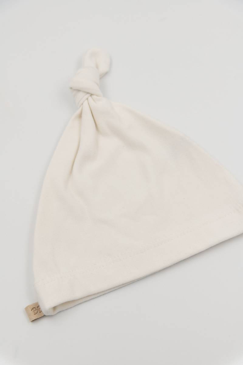 bamboom-cappellino-neonato-con-nodo-pure-panna-02 image 2