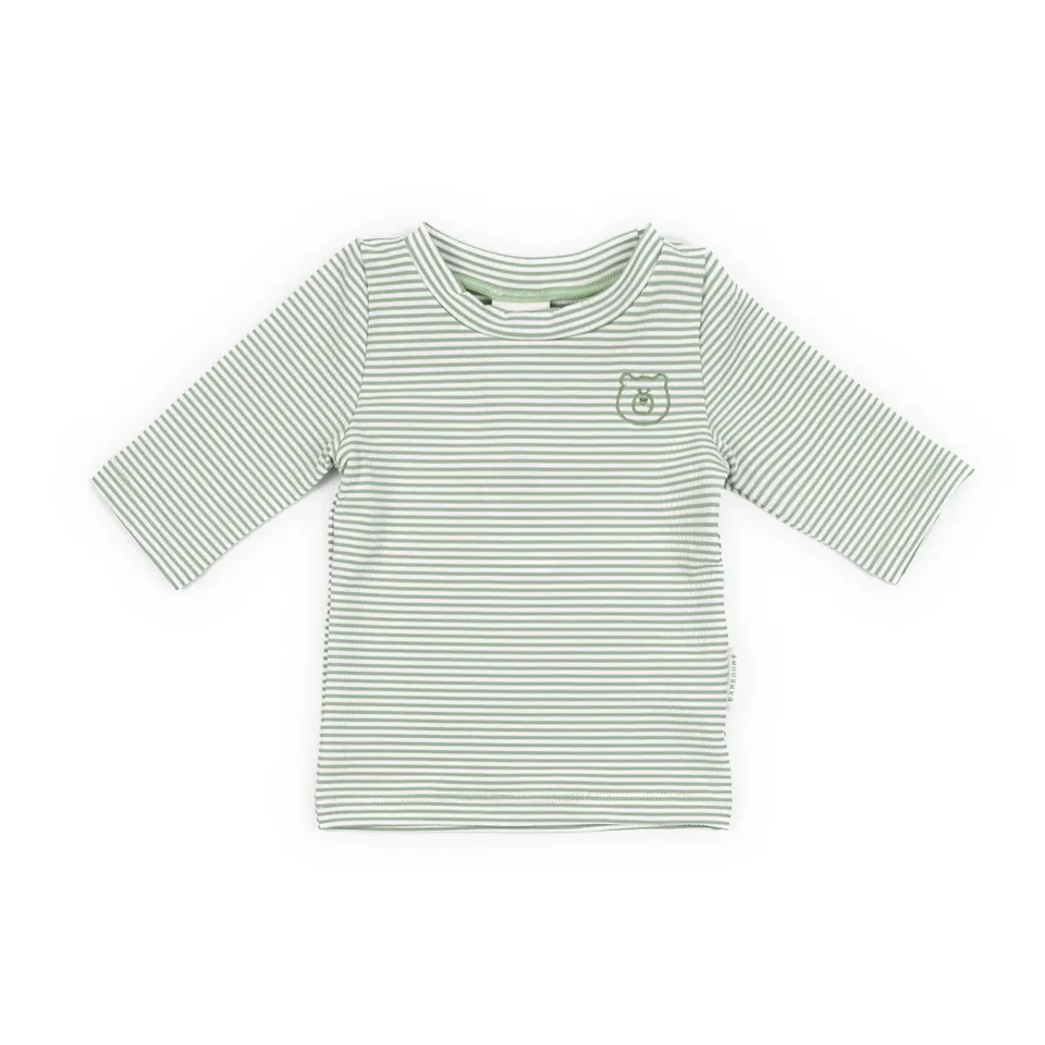 bamboom-t-shirt-mare-maniche-3-4-uv50-bimbo-blue-stripes-bear-436 image 1