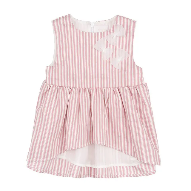 nanan-blusa-smanicata-a-righe-rosa-con-fiocchetti image 1