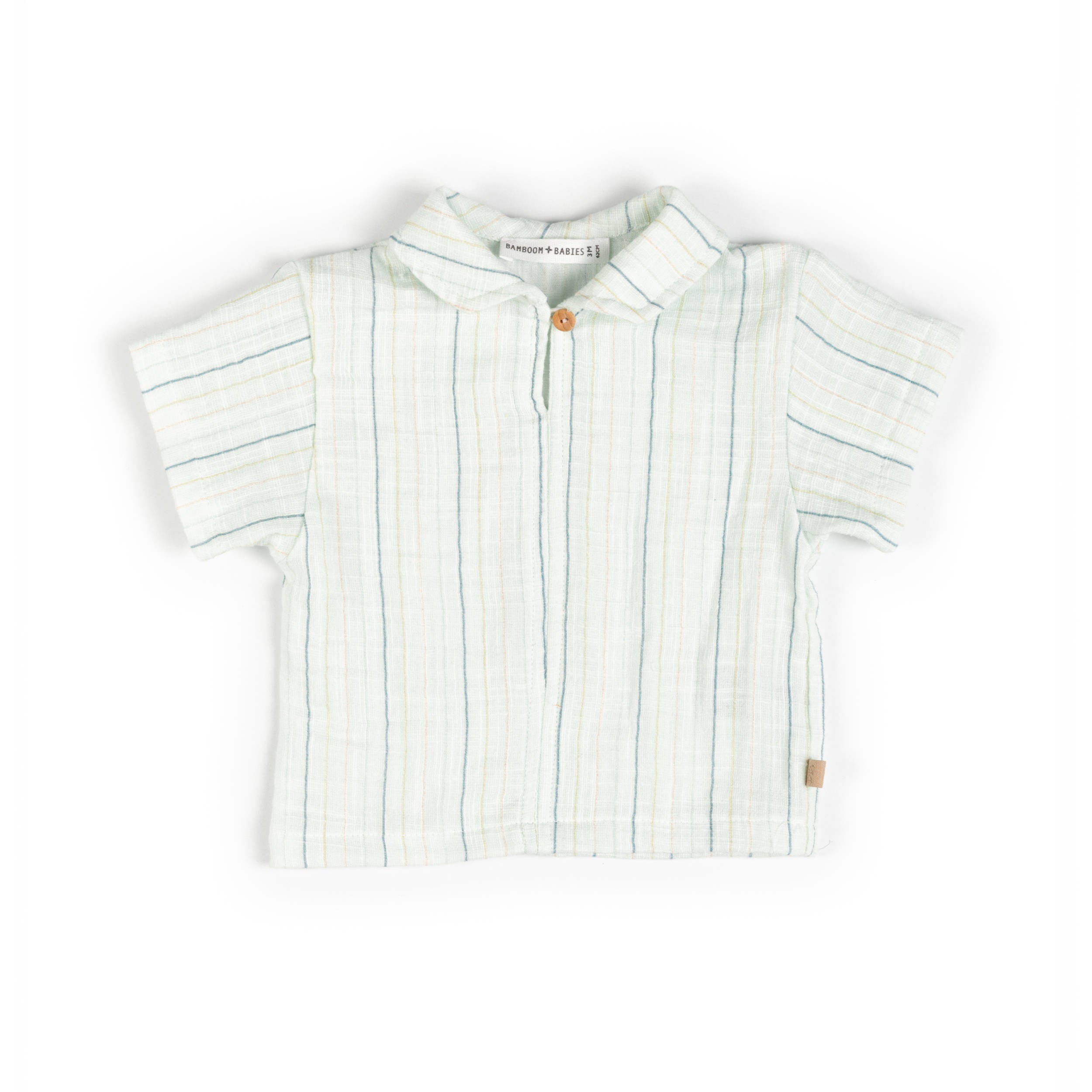 bamboom-shirt-con-colletto-stripe-acqua-271-camicia-bimbo-lino-look image 1