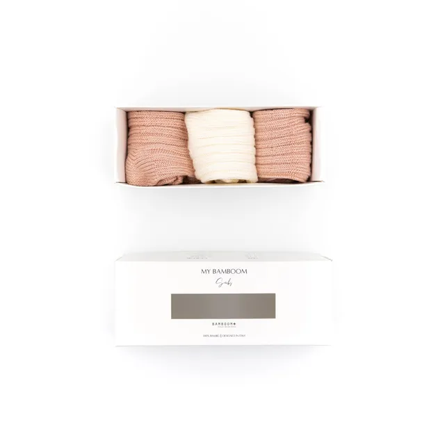 bamboom-3pc-gift-box-calze-spesse-bamboo-neutral-pink-47 image 1