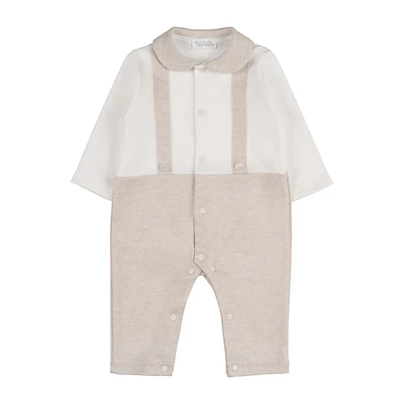 nanan-tutina-beige-con-bretelle-e-papillon-jersey image 1