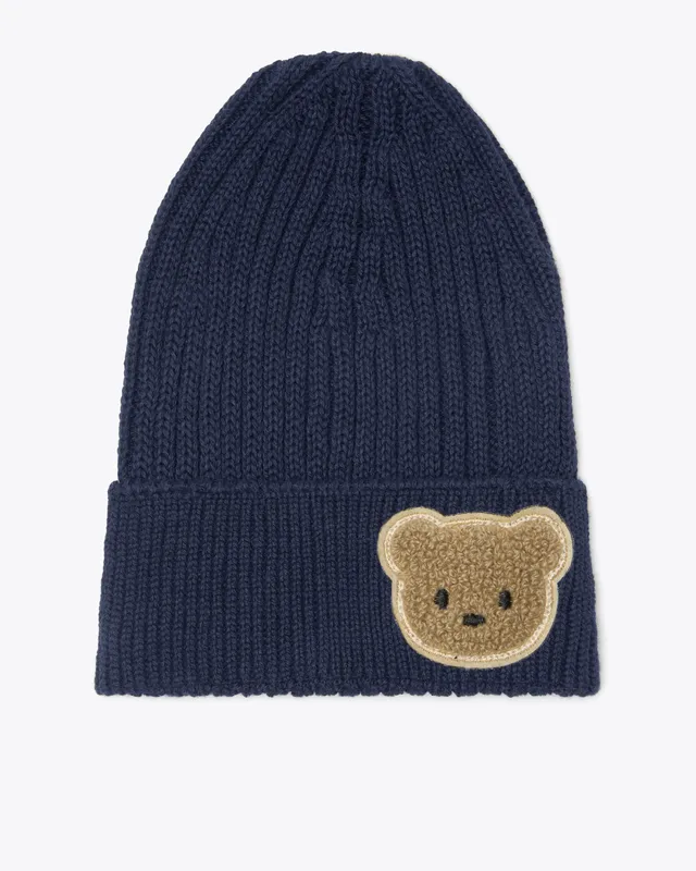 nanan-cappello-blu-in-filo-con-applicazione-tato image 1