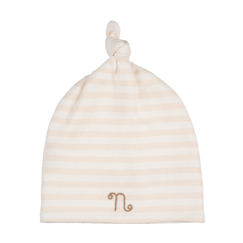 nanan-berretta-beige-con-nodino-a-righe image 1