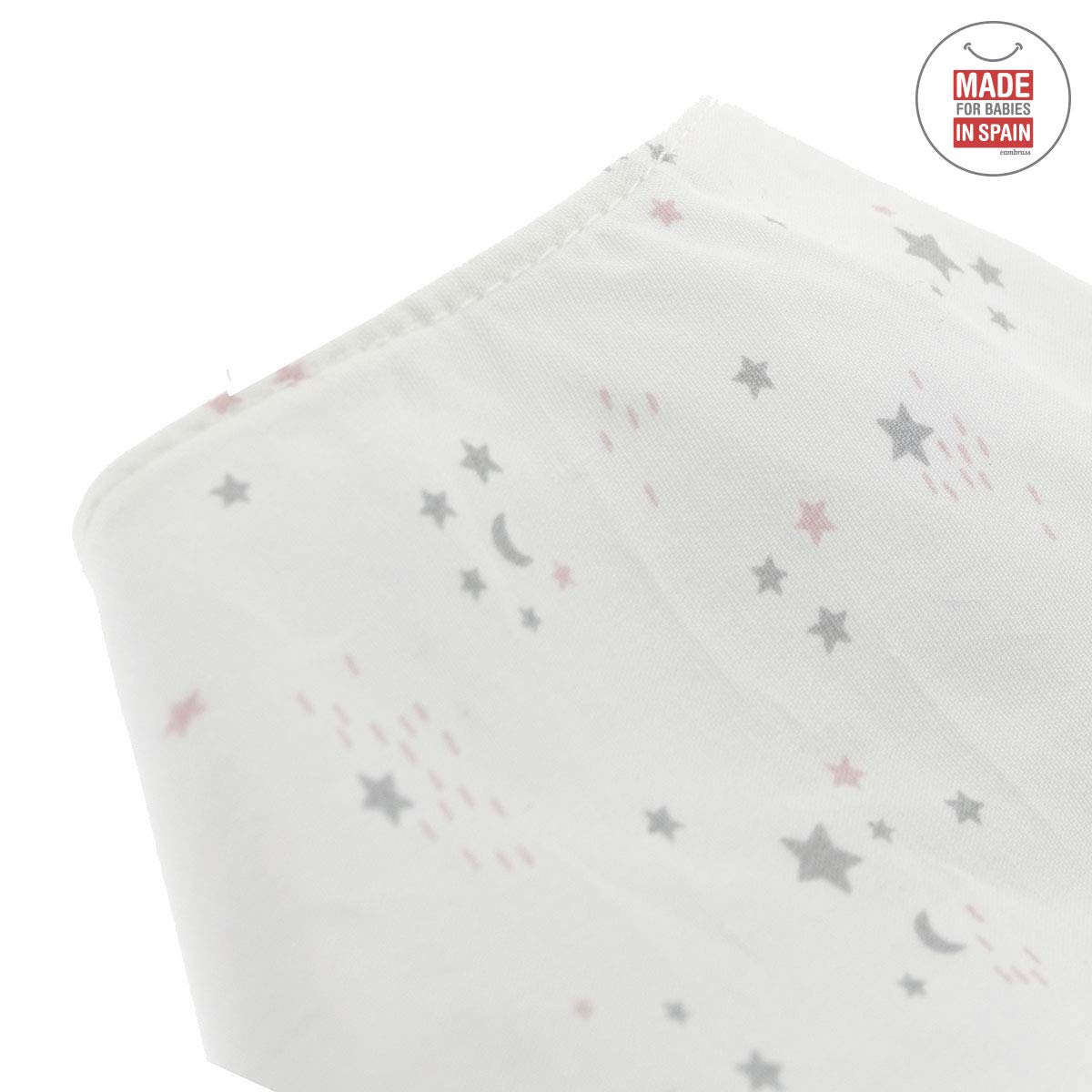 bavaglino-tondo-con-velcro-cambrass-sky-rosa-stella-16x19-cm image 4