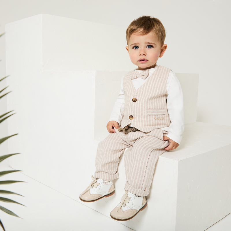 nanan-pantalone-beige-in-lino-con-risvolto image 3