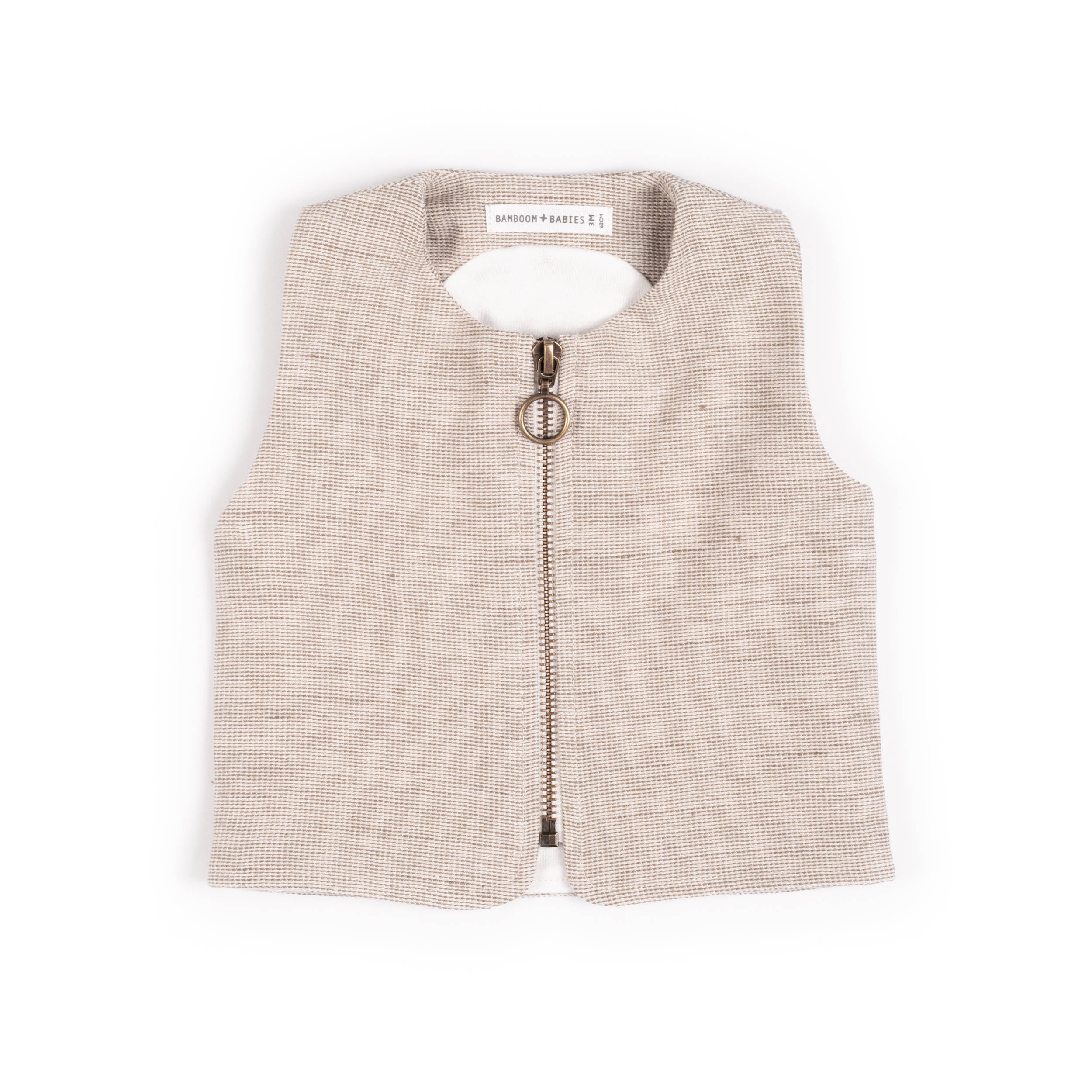 bamboom-gilet-orso-con-zip-mustard-270-bimbo image 1
