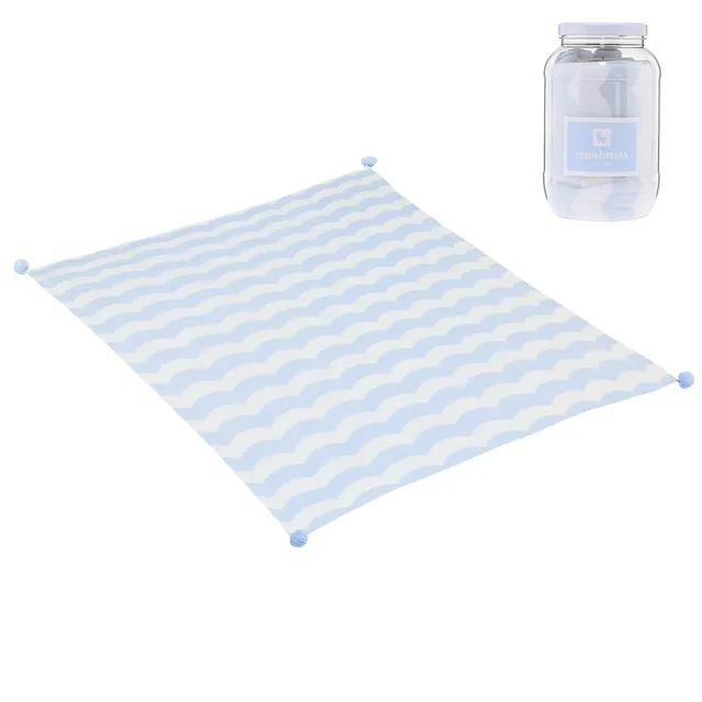 cambrass-40174-coperta-cotone-80x100-cm-reversibile-con-contenitore image 1