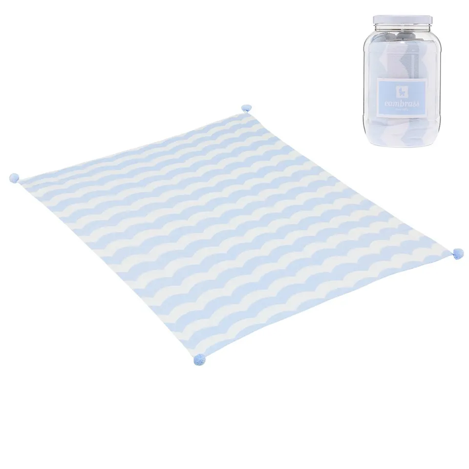 cambrass-40174-coperta-cotone-80x100-cm-reversibile-con-contenitore image 1
