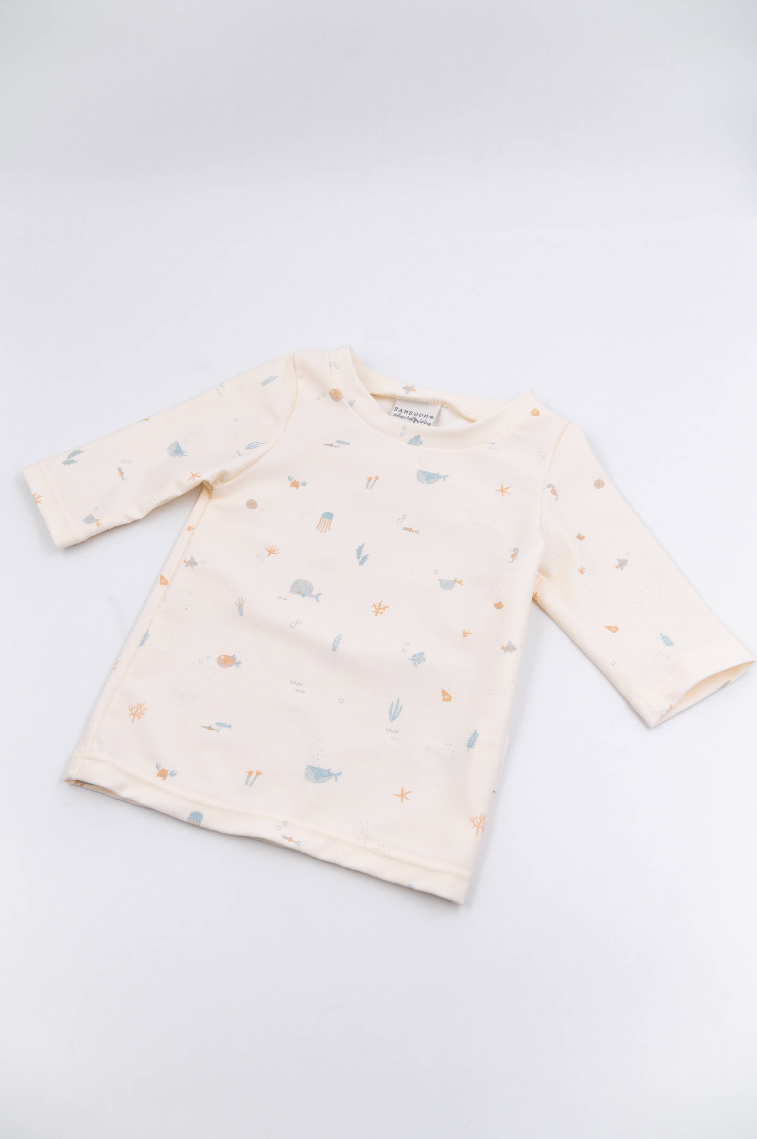 bamboom-t-shirt-mare-maniche-3-4-uv50-bimbo-print-sealife-326 image 2