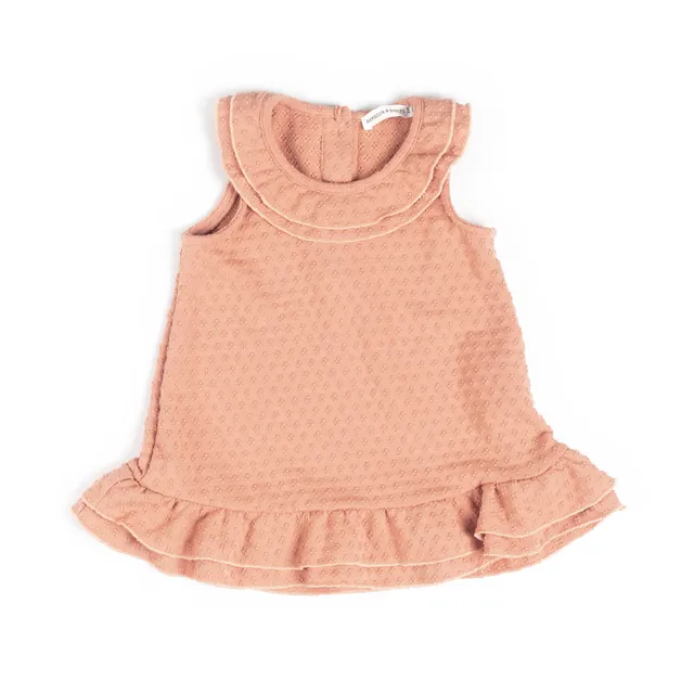 bamboom-vestito-smanicato-bimba-coral-276-jersey-dots image 1