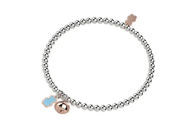 nanan-bijou-bracciale-argento-con-campanella-e-orso-turchese image 1