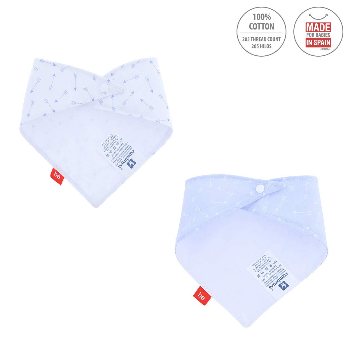 cambrass-be-bib-tri-pack-bavaglino-bandana-zoe-blue-38x18-cm image 3