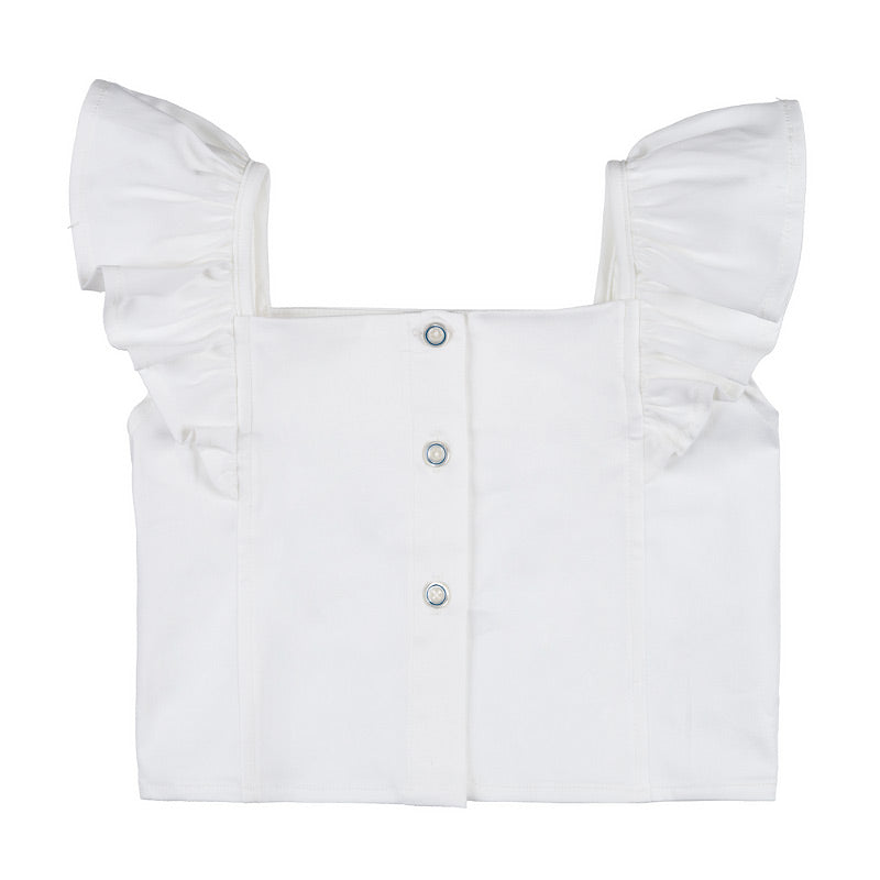 nanan-top-aperto-davanti-bianco-con-bottoncini-neonato image 1