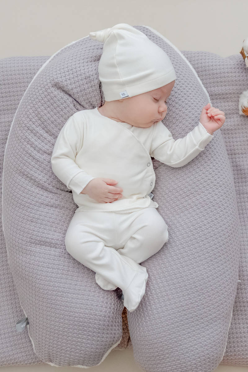 bamboom-pantaloncino-neonato-con-piedi-premature-00m-panna-linea-pure image 3