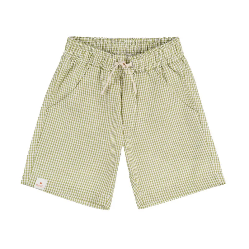 nanan-shorts-in-vichy-verde-e-bianco-pantaloncini-bimbo image 1