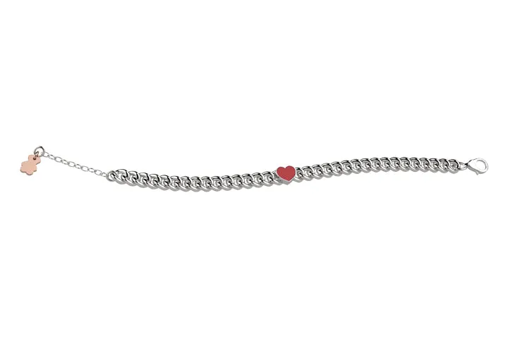 nanan-bijou-bracciale-catenina-in-argento-925-con-cuore-rosso-neonato image 1