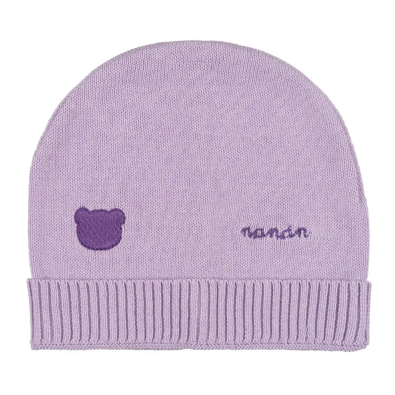 nanan-berretta-in-filo-con-orsetto-ricamato-cappellino-neonato image 1