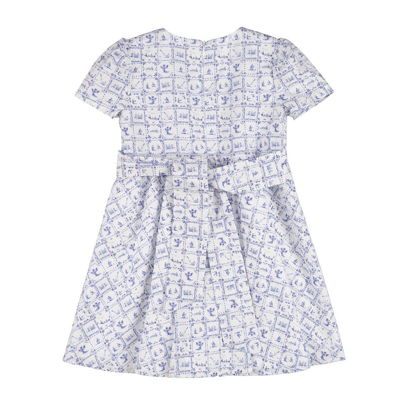 nanan-abito-mezza-manica-allover-jungle-con-cinturina-vestito-bambina image 2