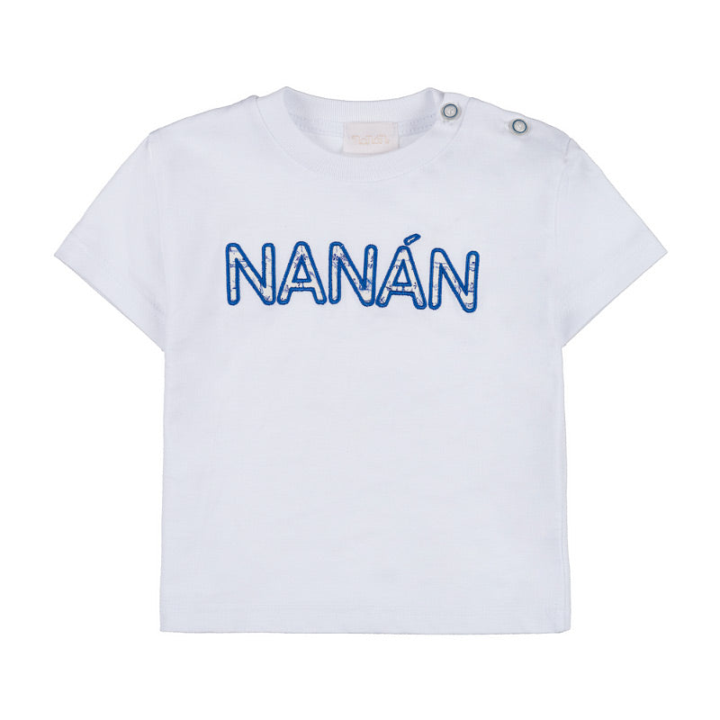 nanan-t-shirt-bianca-con-logo-ricamato image 1