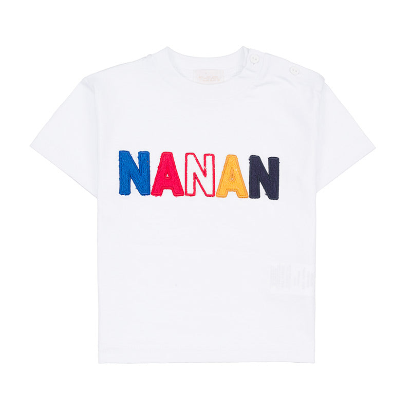 nanan-t-shirt-bianca-bimbo-con-ricamo-nan-n image 1