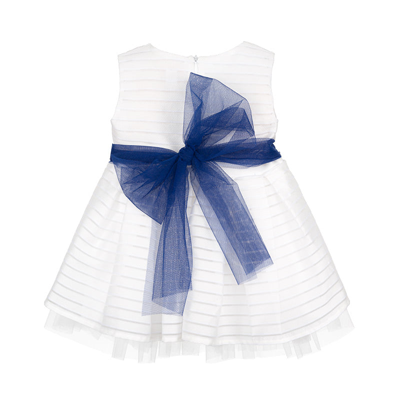 nanan-abito-smanicato-con-fascia-blu-tulle-e-cerniera image 2