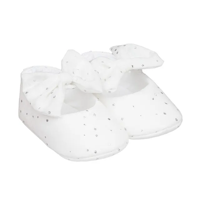 nanan-sandali-bianchi-neonata-con-fiocco image 1