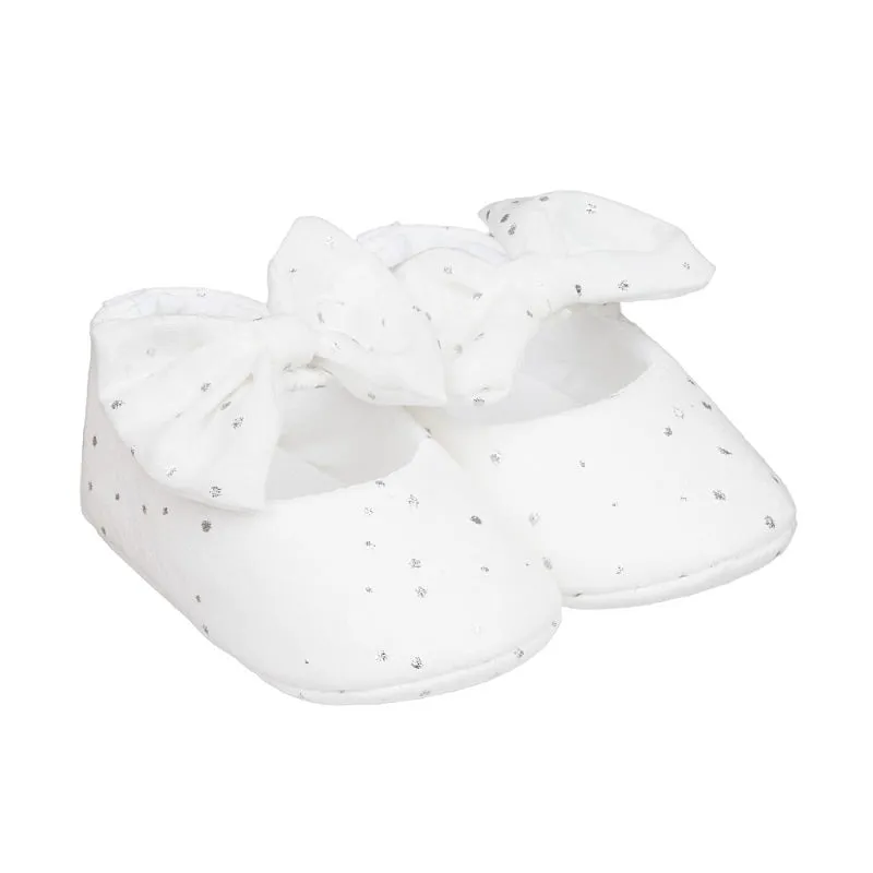 nanan-sandali-bianchi-neonata-con-fiocco image 1
