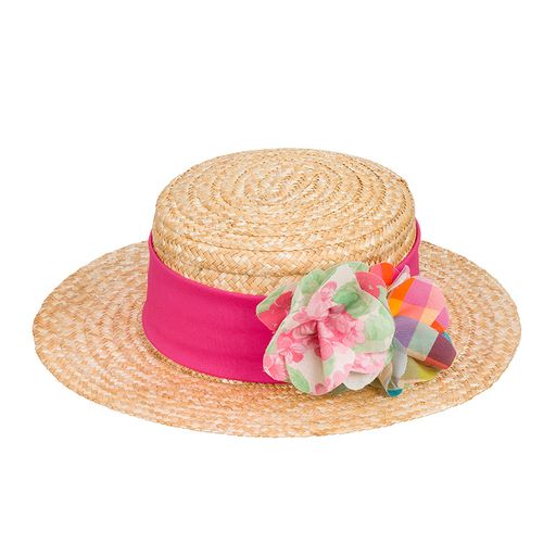 nanan-cappello-di-paglia-con-rosa-cappello-neonato image 2