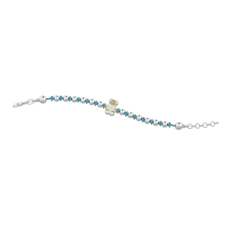 nanan-bracciale-nodino-ag-925-con-orsetto-tato-azzurro image 1