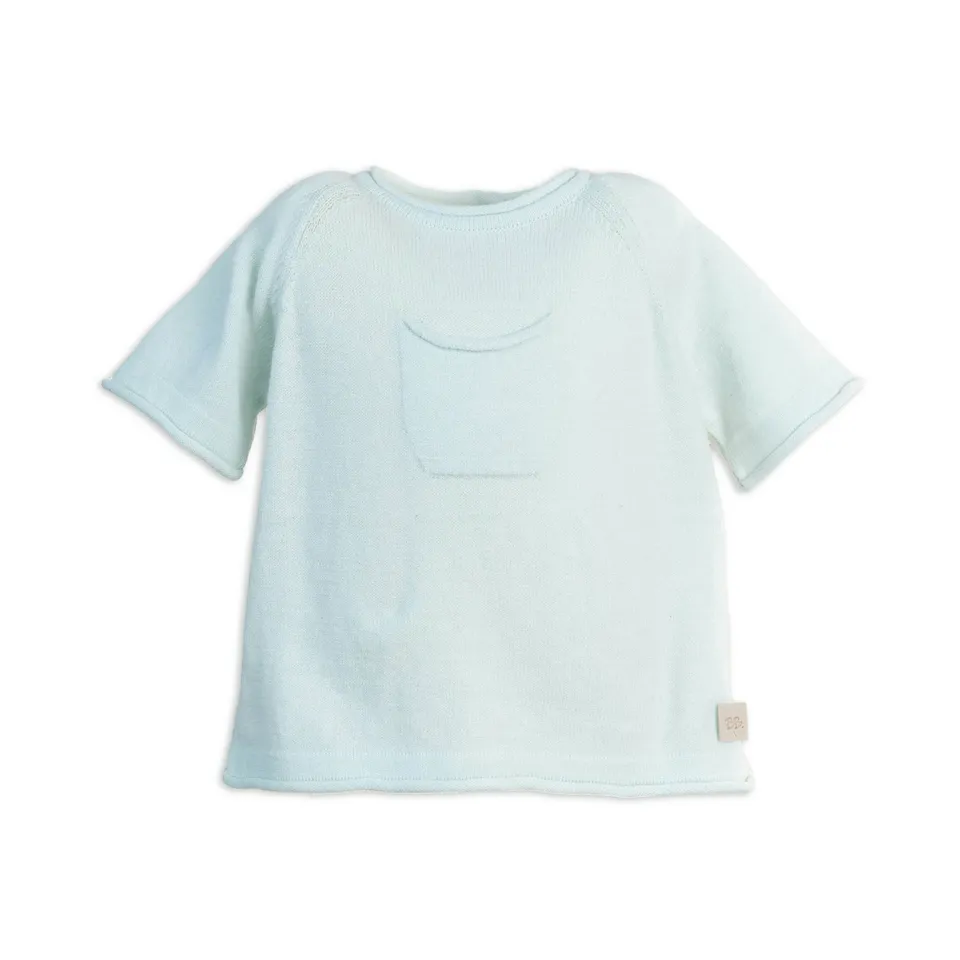 bamboom-maglia-maniche-corte-con-tasca-bimbo-ocean-blu-200 image 1