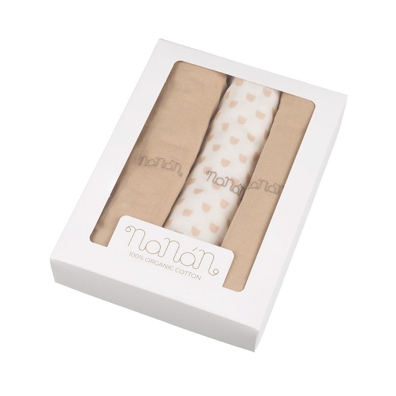 nanan-set-3-mussole-beige-80x80-cm-in-cotone-organico-2 image 1