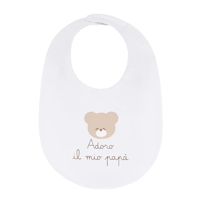 nanan-bavaglio-bianco-adoro-il-mio-pap-con-orsetto image 1