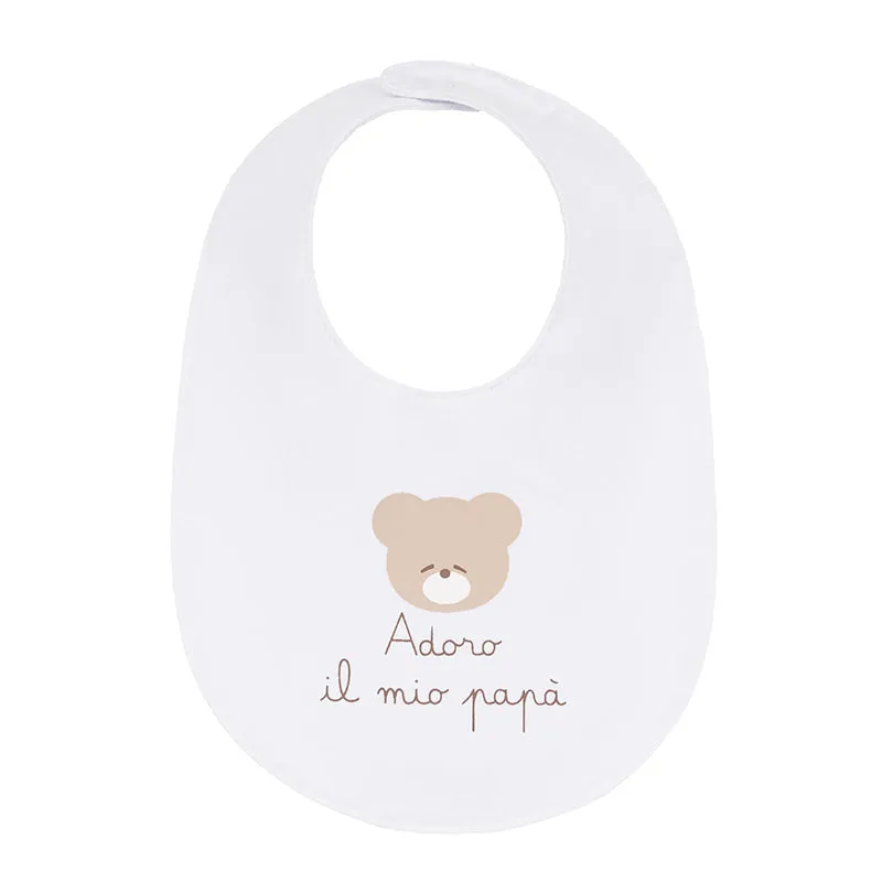 nanan-bavaglio-bianco-adoro-il-mio-pap-con-orsetto image 1