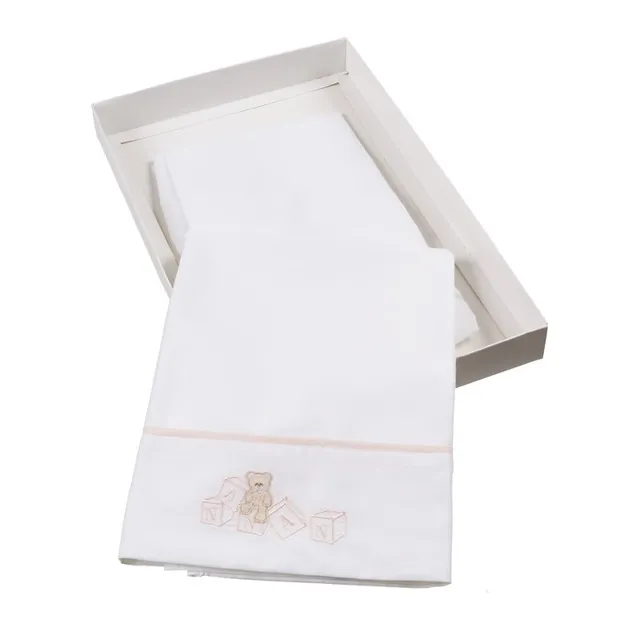 nanan-dadini-rosa-set-lenzuola-carrozzina-3-pezzi-in-cotone image 1