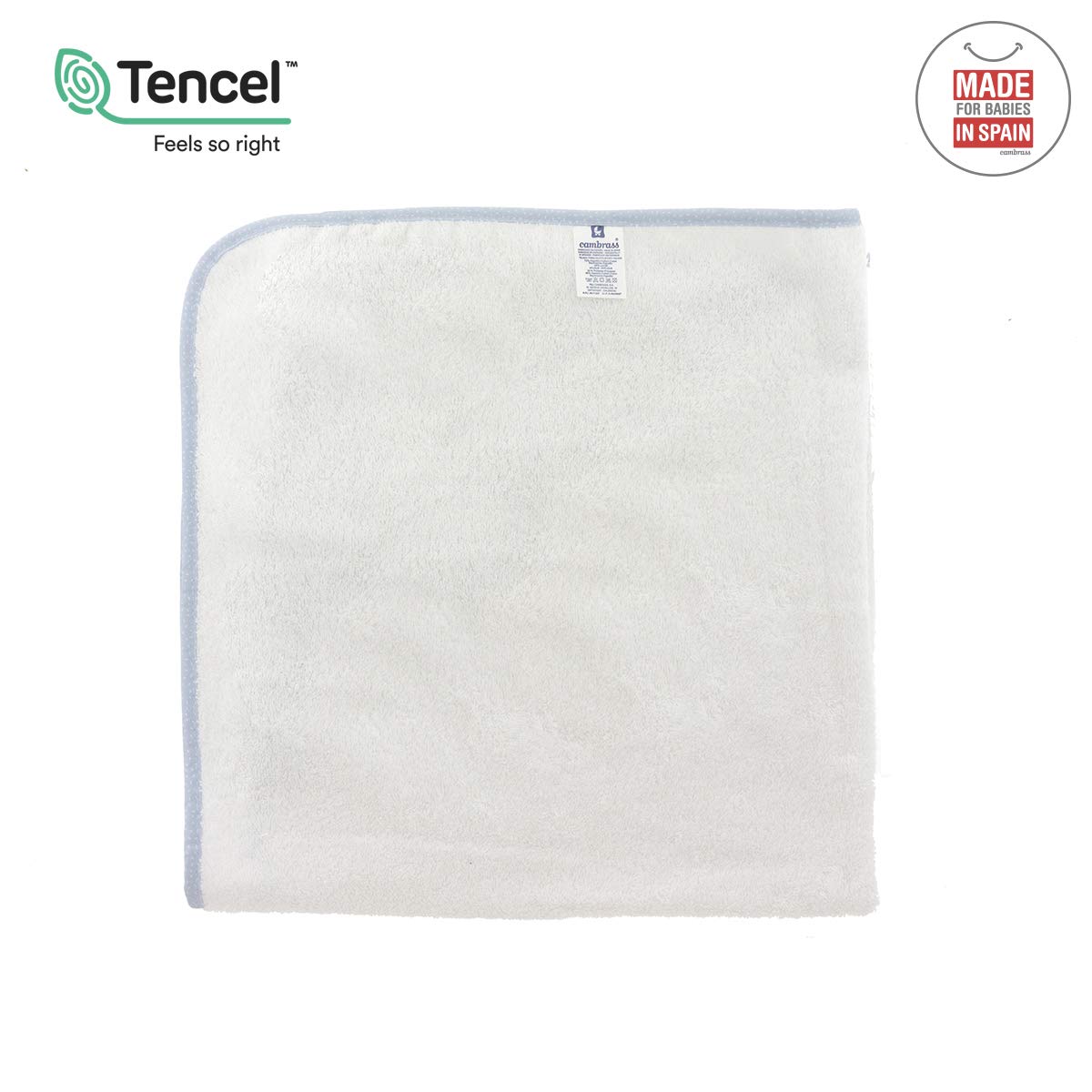 cambrass-accappatoio-mantellina-neonato-100x100-cm-azzurro-cielo image 4