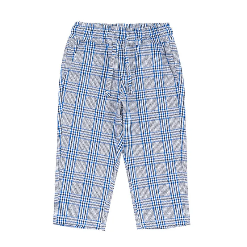 nanan-pantalone-scozzese-blu-con-coulisse image 1