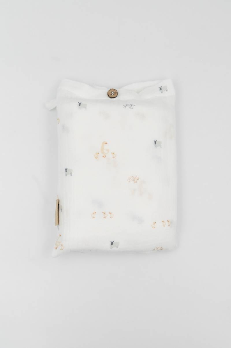 bamboom-swaddle-xl-singolo-120x120cm-farm-buddies-135-in-mussola-di-bamb image 2