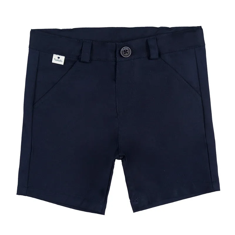 nanan-bermuda-blu-in-gabardina-con-tasche-posteriori image 1