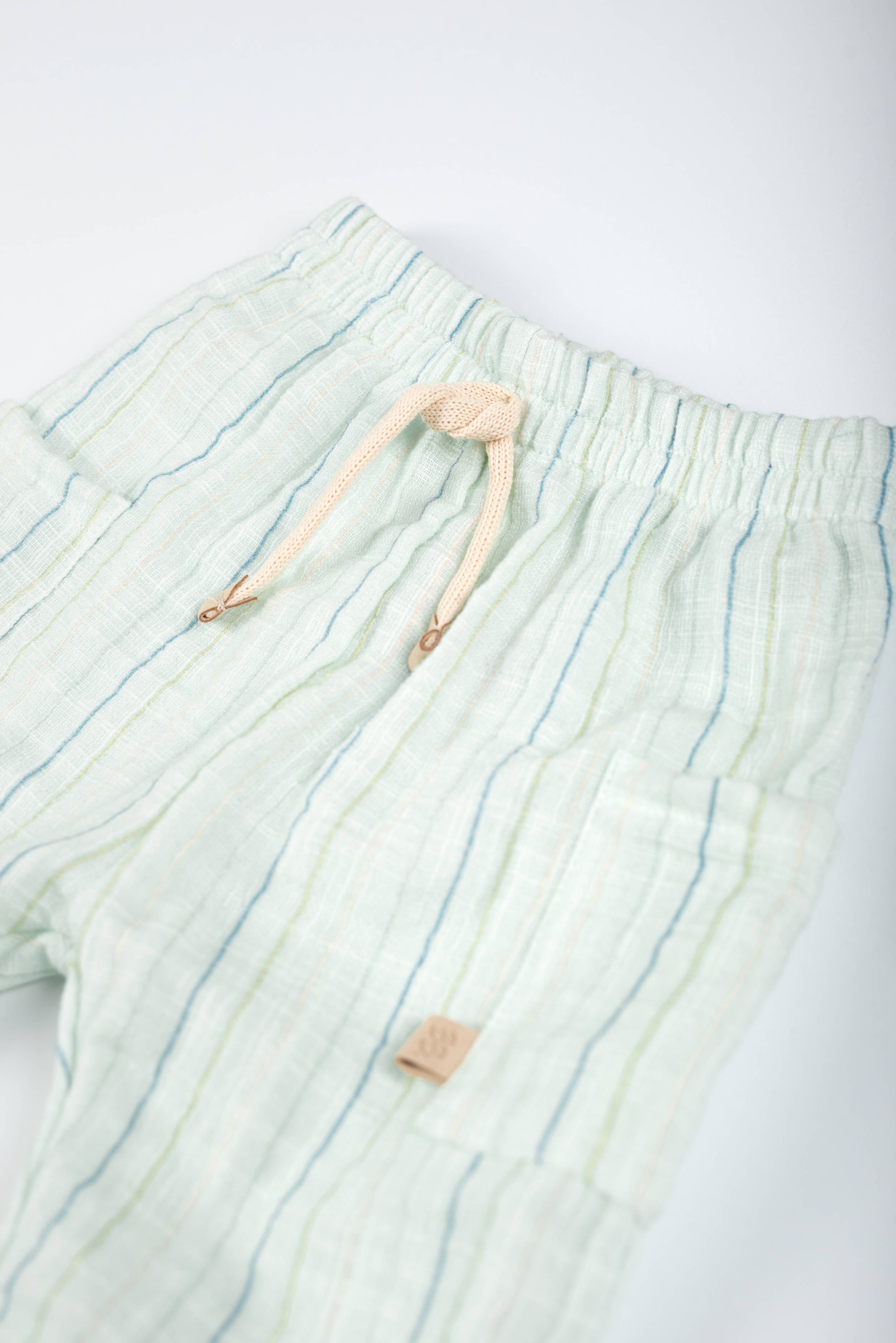 bamboom-shorts-lino-look-stripe-acqua-271-shorts-bimbo image 2
