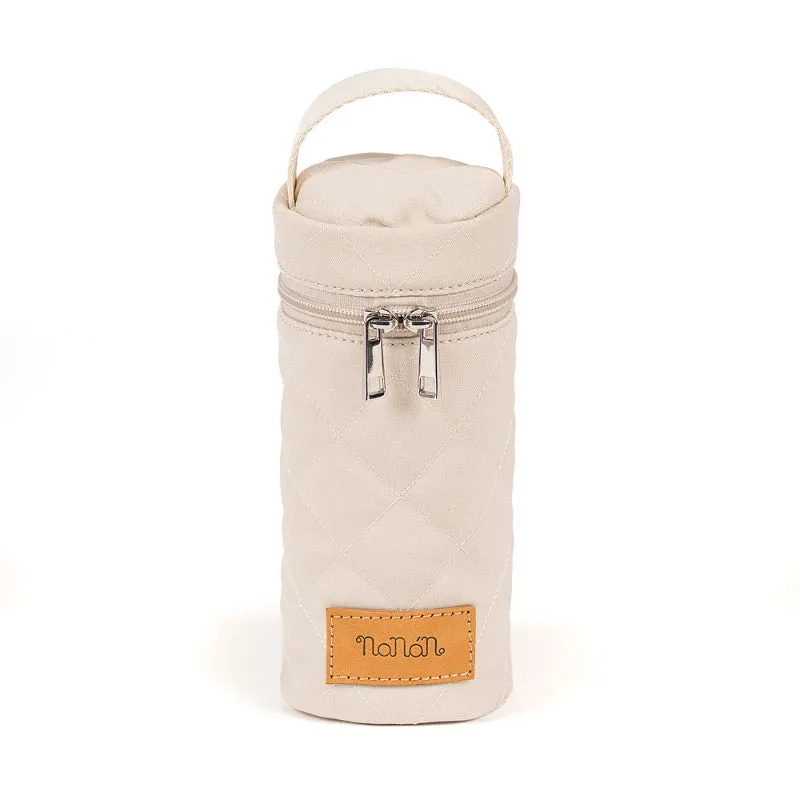 nanan-portabiberon-in-tessuto-beige-compatto image 1