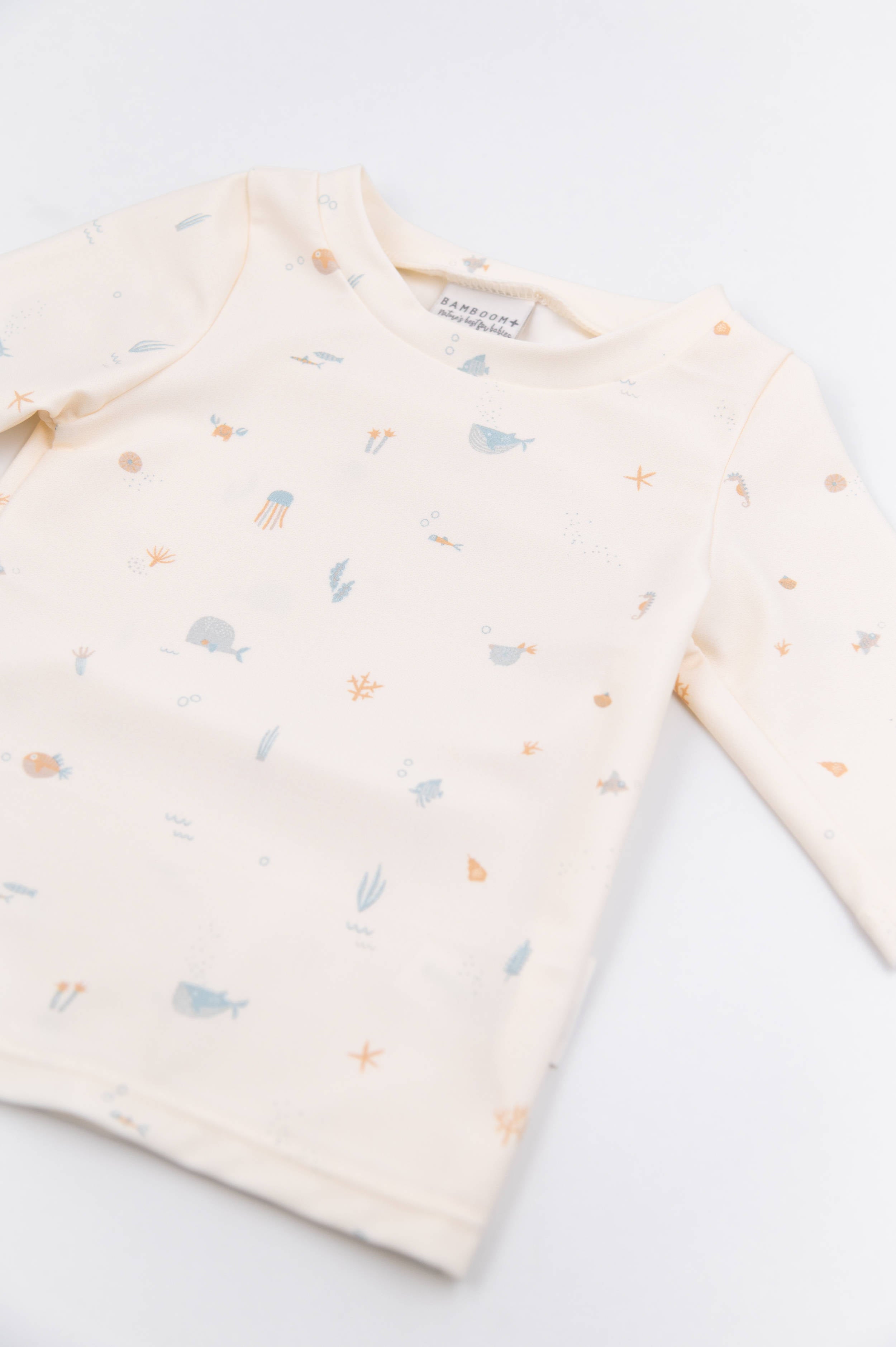 bamboom-t-shirt-mare-maniche-3-4-uv50-bimbo-print-sealife-326 image 3