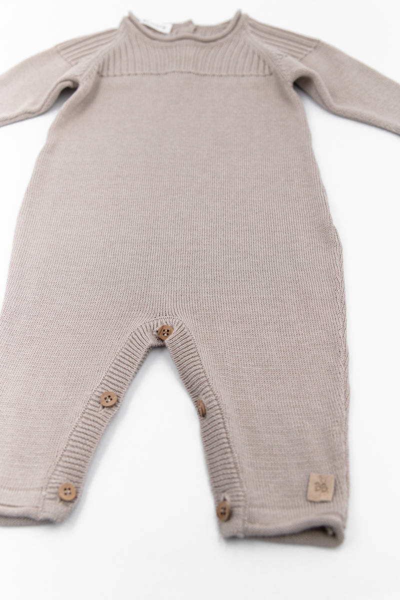 bamboom-tutina-neonato-knitted-apertura-dietro-cammello-33 image 2