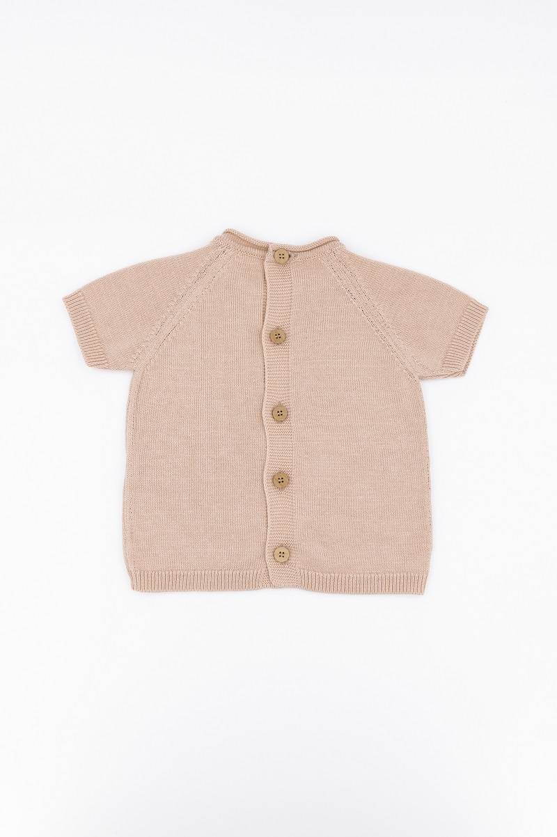 bamboom-knitted-maglia-neonato-traforata-maniche-corte-rosa-04 image 2