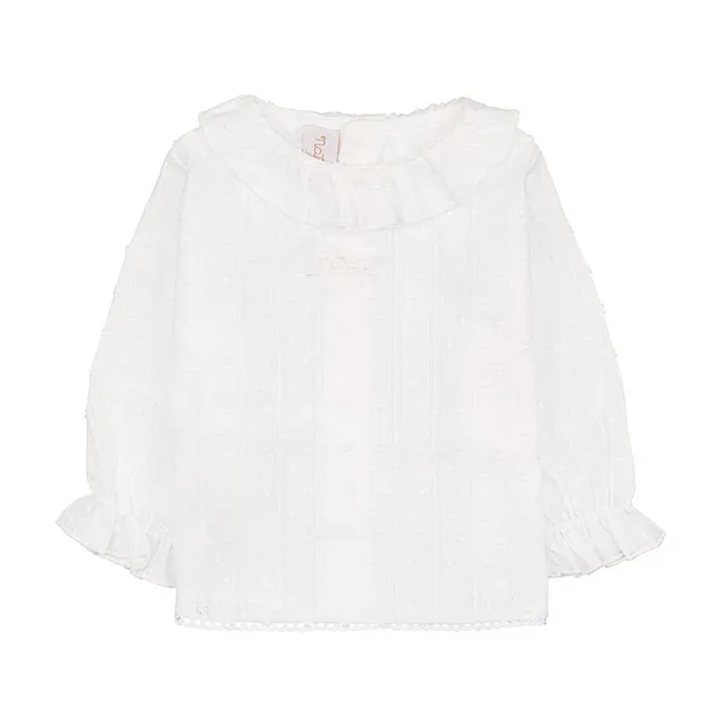 nanan-blusa-jacquard-plumeti-bianca image 1