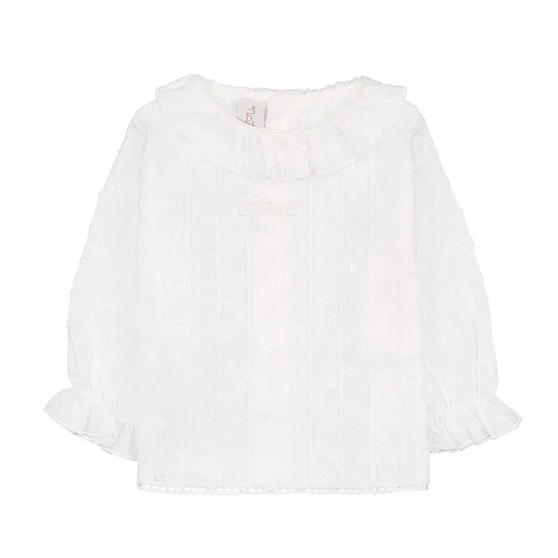 nanan-blusa-jacquard-plumeti-bianca image 1