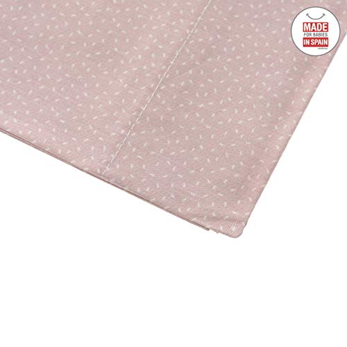 cambrass-set-3-pezzi-lenzuola-culla-80x120-cm-rosa-cielo image 7