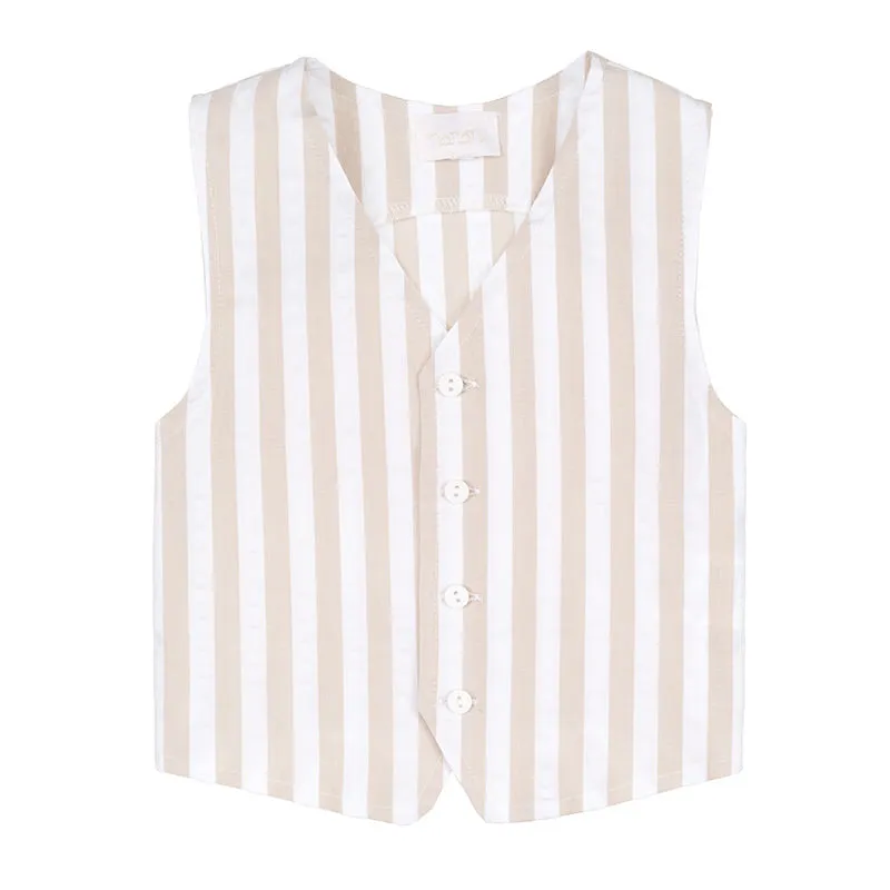 nanan-gilet-rigato-neonato-gilet-elegante-primavera-estate image 1
